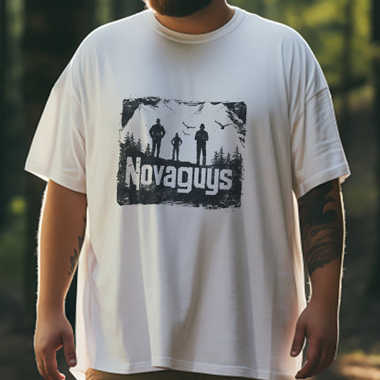 NOVAGUYS Human and Nature Print White Big & Tall T-shirt