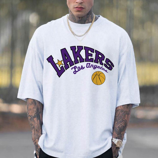 LA Lakers Men's Streetwear Fan Trendy T-shirt