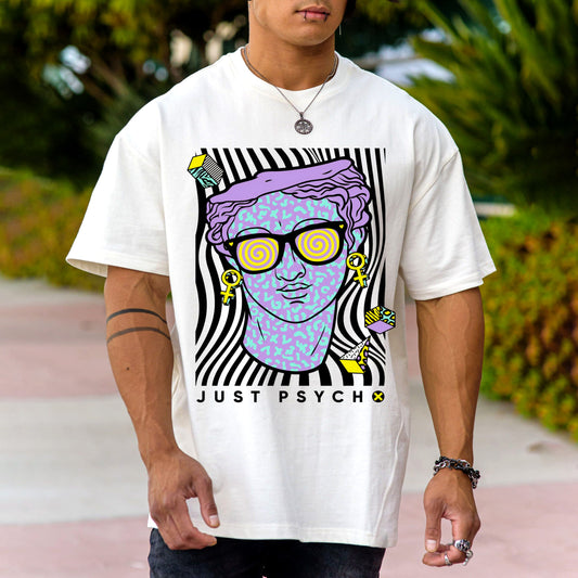 Abstract Personality Men's Graphic White T-shirt