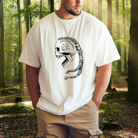 Viking Skull and Rune Men's Graphic T-Shirt