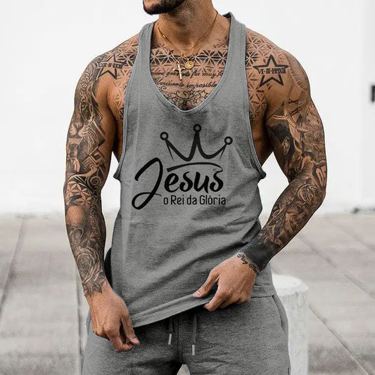 Juses Men's Fashion Casual Tank Tops-A