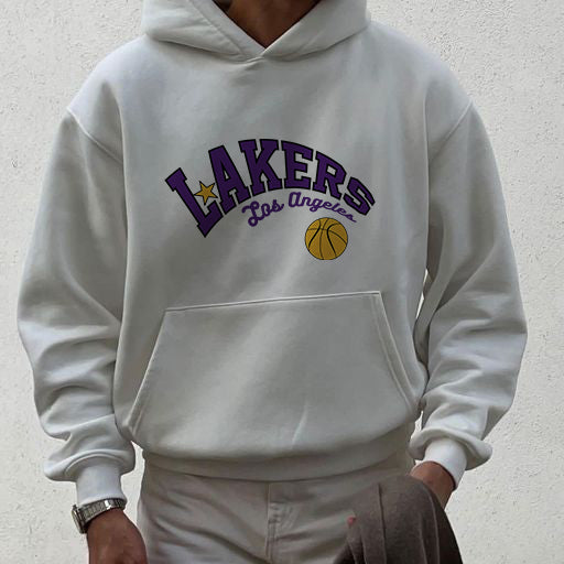 Lakers Print Men's Fleece Hoodie