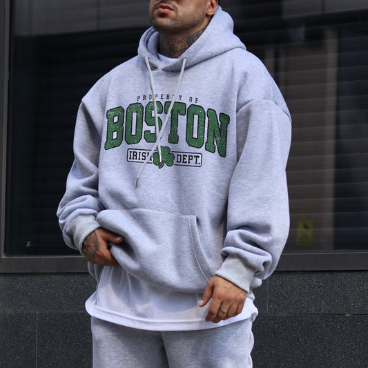 Boston Irish Pride Men's Loose Fit Fleece Hoodies