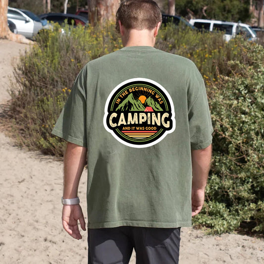 Camping Men's Casual T-shirt Army Green