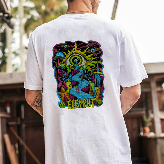 Abstract Design Print Men's Cotton T-shirt