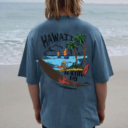Hawaii Beautiful Day Cotton T-shirt