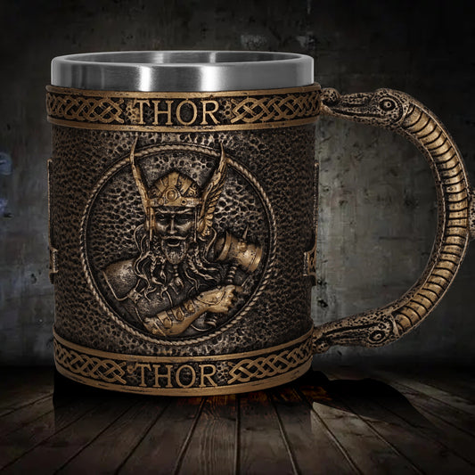 God of Thunder Thor's Mjolnir Stainless Steel Resin Mug