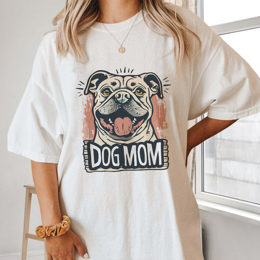 Dog Mom Print Women's Short Sleeve T-shirt