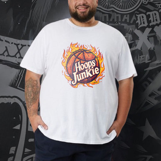 Hoops Junkie Basketball Print Men's T-shirts Big & Tall