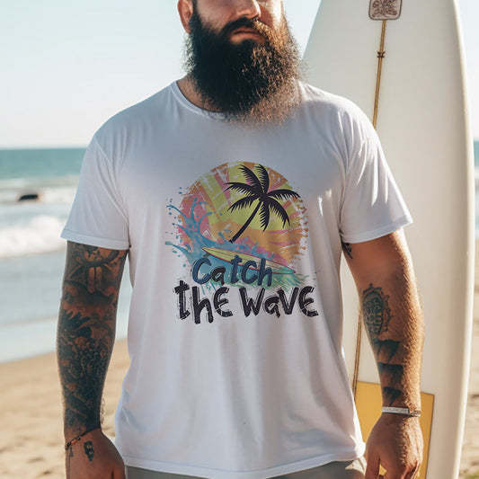 Catch the Wave Ocean Vibes Men's Oversized T-shirt Big & Tall