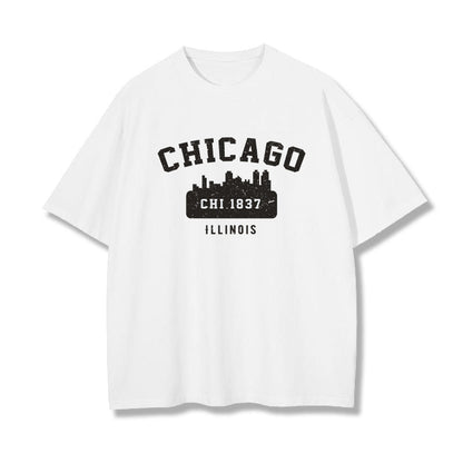 Chicago 1837 Men's White T-shirt Big & Tall