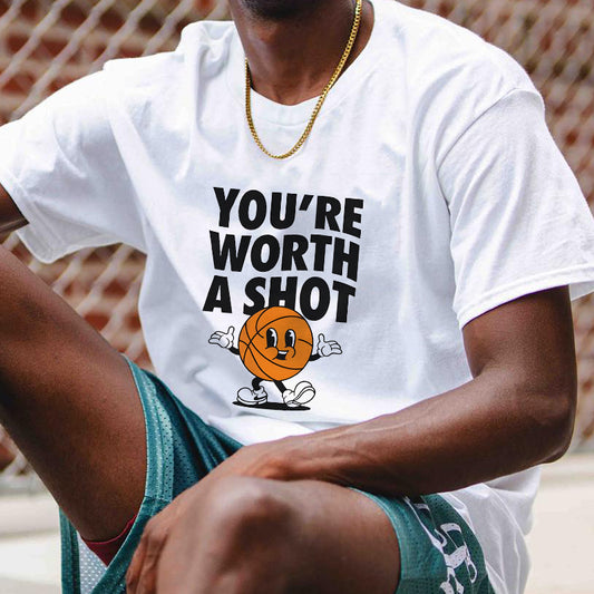 Motivational Basketball Character Tee Inspirational Sports Shirt