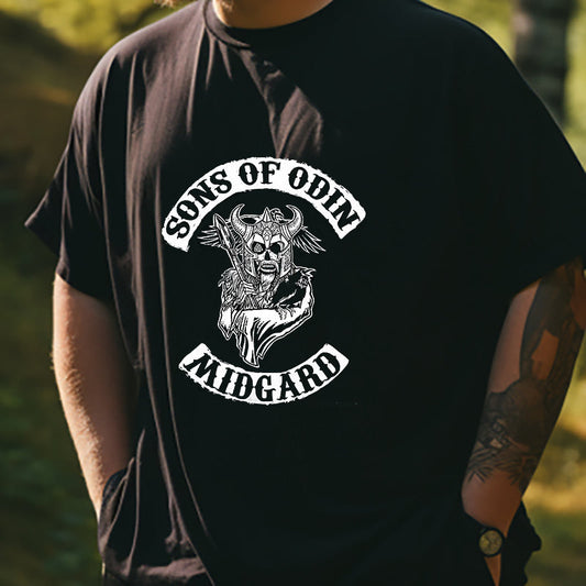 Epic Norse Mythology MIDGARD and Sons of Odin Printed Tee Big & Tall