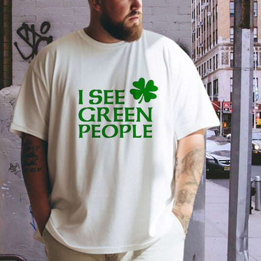 Shamrock Seer Seeing Green Irish Joke Shirt Big & Tall