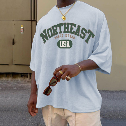 Northeast Phode Island Print Men's Loose Fit T-Shirt